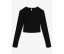 WOMEN'S MICRO RIB LONG SLEEVE BABY TEE